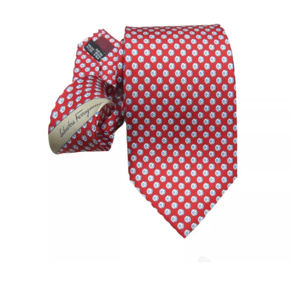 Salvatore Ferragamo Men’s Silk Soccer Tie 3”